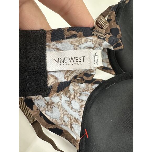 Nine West Womens Bra Brown Animal Print Padded Size 34C - Picture 6 of 11